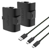 Kép 1/3 - Venom VS2883 Xbox Series S & X fekete magas kapacítású (1100mAh) akkucsomag (2 db) + 3 méter töltőkábel