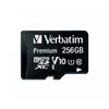 Memóriakártya, microSDXC, 256GB CL10/U1, 90/10 MB/s, adapter, VERBATIM 