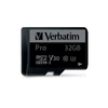 Kép 3/4 - Memóriakártya, microSDHC, 32GB, CL10/U3, 90/45 MB/s, adapter, VERBATIM "PRO"