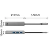 ACT AC7055 USB-C Hub 3 port with Gigabyte Ethernet Grey