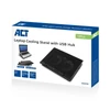 Kép 8/8 - ACT AC8105 17" Laptop Cooling Stand with 4-Port Hub Black