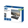 Kép 4/4 - ACT AC8210 Monitor stand extra wide with drawer adjustable height Black