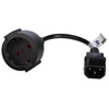 Akyga AK-PC-10A 15cm Schuko CEE 7/4 - IEC C14 adapter