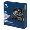 Kép 5/6 - Arctic P12 Silent (Black/Black)