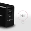 Kép 8/14 - Axagon ACU-DS16 2.2A + 1A fekete fali töltő