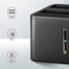 Kép 11/14 - Axagon ADSA-D25 USB 3.2 Gen1 SATA fekete dual dokkoló állomás