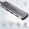 Kép 9/15 - Axagon HMC-5 SuperSpeed USB-C COMBO 5in1 HUB