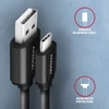 Kép 7/9 - Axagon BUCM-AM10TB Twister USB-C 2.0 - USB-A 0,6 m fekete csavart kábel