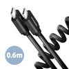 Kép 7/11 - Axagon BUCM-CM10TB Twister USB-C 2.0 - USB-C 0,6 m fekete csavart kábel