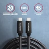 Kép 5/10 - Axagon BUCM32-CM10AB USB-C 3.2 Gen 2 - USB-C 1 m fekete kábel