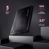 Kép 9/12 - Axagon EE25-A6C USB 3.2 fekete csavar nélküli külső alumínium 2,5" HDD/SSD ház