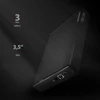 Axagon EE35-XA3 USB 3.0 fekete külső alumínium 3,5