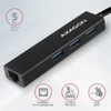 Kép 7/10 - Axagon HMA-GL3A 3 portos USB3.2. Gen 2 fekete HUB Gigabit LAN porttal