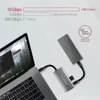 Axagon HMC-4G2 4 portos USB3.2. Gen 2 ezüstfekete HUB
