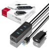 Kép 6/12 - Axagon HUE-S2BP 4 portos USB3.0 gyorstöltő hosszú kábeles HUB tápegységgel