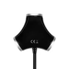 Kép 10/15 - Axagon HUE-X3B Trinity 4 portos USB2.0 hosszú kábeles fekete HUB