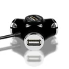 Kép 14/15 - Axagon HUE-X3B Trinity 4 portos USB2.0 hosszú kábeles fekete HUB
