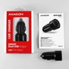 Axagon PWC-5V5 2.4A + 2.4A fekete autós töltő