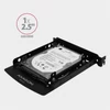 Kép 11/20 - Axagon RHD-P25 3,5"vagy PCI slotba 2x2,5" fekete SSD / HDD beépítő keret