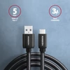 Axagon BUCM3-AM20AB USB-C 3.2 Gen 1 - USB-A 2 m fekete kábel