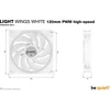 Be Quiet! Cooler 12cm - LIGHT WINGS WHITE 120mm PWM high-speed Triple-Pack (RGB, 2500rpm, 31dB, fehér)