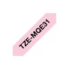 Brother TZe-MQE31 laminált P-touch szalag (12mm) Black on Pastel Pink - 4m