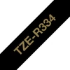 Kép 2/4 - Brother TZe-R334 selyem szövet P-touch szalag (12mm) Gold on Black - 4m