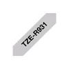 Brother TZe-R931 selyem szövet P-touch szalag (12mm) Black on Silver - 4m