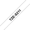 Kép 5/6 - Feliratozógép szalag, erős tapadású, 6 mm x 8 m, BROTHER, "Professzionális TZe-S211" fehér-fekete