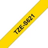 Brother TZE-S621 laminált P-touch szalag (9mm) Black on Yellow - 8m