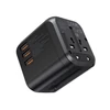 TÖLTŐ USB-C+A*3 (30W, fekete, travel, US,UK,EU,AU),Choetech