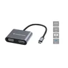 Conceptronic Notebook Dokkoló - DONN16G (Bemenet: USB-C, Kimenet: HDMI+VGA+USB-A PD:100W, ezüst)