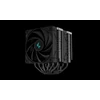 DeepCool CPU Cooler - AK620 ZERO DARK (28 dB; max, 117,21 m3/h; 4pin csatlakozó, 6 db heatpipe, 2x12cm, PWM)