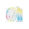DeepCool Cooler 12cm - FL12 SE WH (3in1) (28.67dB; max.86,20 m3/h; 3x12cm, 3pin; hydro bearing, ház hűtésre, RGB, PWM)