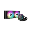 DeepCool CPU Water Cooler - LD240 (max 21dB; max. 122,39 m3/h; 2x12cm, LED kijelző, fekete)