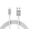 Kép 7/8 - Delight LED fénnyel microUSB 1m fehér adatkábel