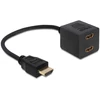 Kép 2/2 - Delock 65226 High Speed HDMI Ethernettel 1x apa > 2x anya HDMI elosztó adapter