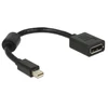 Kép 2/2 - Delock 65554 mini Displayport apa > Displayport anya fekete adapter