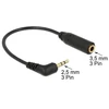 Kép 3/3 - DeLock Audio Cable Stereo jack 2,5mm 3 pin male angled > Stereo jack 3,5mm 3 pin female