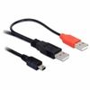 Kép 3/3 - Delock kábel, 2db USB-A 2.0 apa - USB mini 5 tűs
