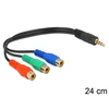 Kép 2/2 - DeLock Cable 3x RCA female > Stereo plug 3.5mm 4 pin