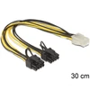 Kép 2/2 - Delock 83433 PCI Expressz táp 6 pin anya > 2 x 8 pin apa tápkábel