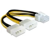 Kép 3/3 - Delock 82397 PCI Expressz 8 pin - 2x 4 pin Molex VGA átalakító tápkábel