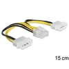 Delock 83410 8 pines EPS > 2 x 4 pines Molex tápkábel
