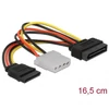 Kép 3/3 - Delock 65235 15 tűs SATA (apa) – 4 tűs Molex (anya) + 15 tűs SATA (anya) hálózati kábel