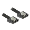Kép 2/2 - Delock 83840 SATA Flexi 6 Gb/s (fémlappal) 30 cm fekete metál összekötő kábel