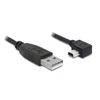 Kép 2/2 - Delock USB 2.0-A apa - USB mini-B 5 tűs könyök apa átalakító kábel, 3m