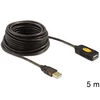 Delock 82308 aktív USB 2.0 hosszabbító, 5 m.