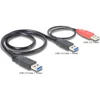 Kép 2/2 - DeLock Cable USB 3.0 type A male + USB type A male > USB 3.0 type A male Black