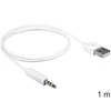 Delock 83182 USB-A apa > sztereó jack 3.5 mm apa 4 pin iPod Shuffle 1 m kábel